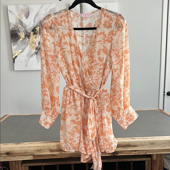 Pink Lily Pants - Pink Lily Floral Wrap Jumpsuit